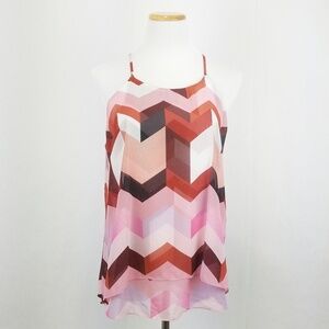 NWT Bar III Pink Patchwork "Italia Patchwork" Tank Top, Size XL